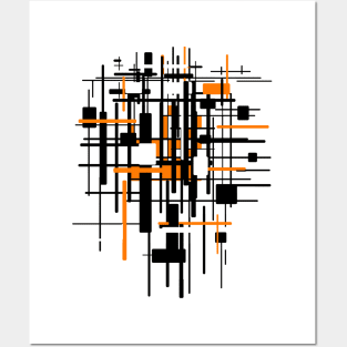 Minimal construction techno head Posters and Art